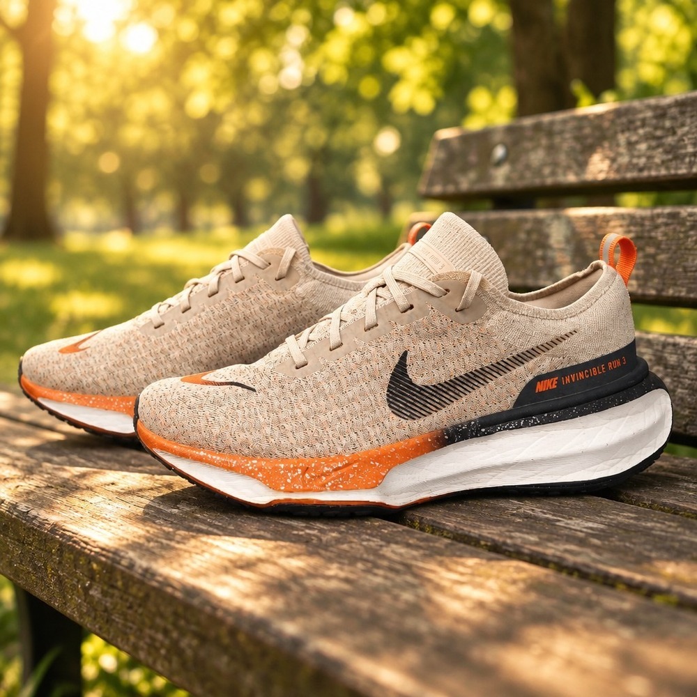 Nike ZoomX Invincible Run Flyknit 3 'Oatmeal Orange White' FQ8720-140 Men's 11